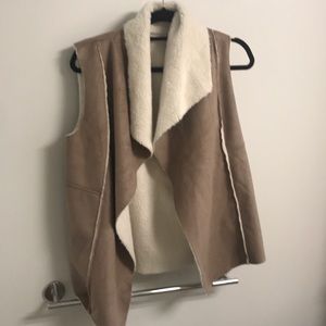 Faux shearling vest